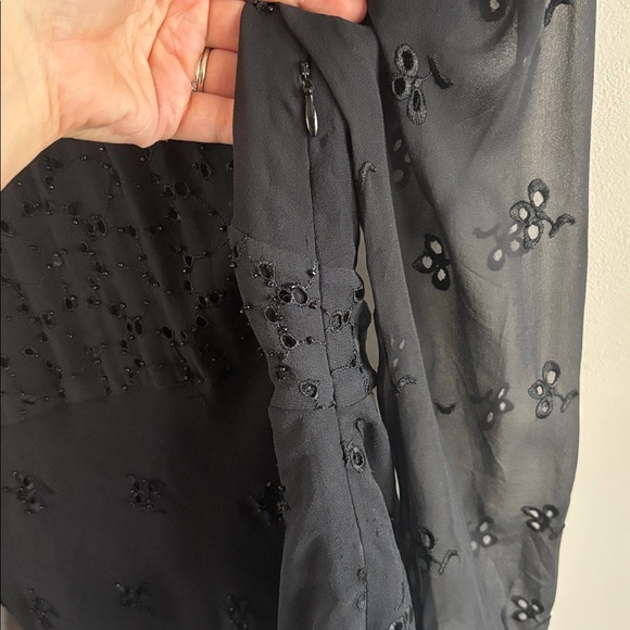 Y2K IcE • beaded and embroidered black silk blouse - Picture 8 of 8